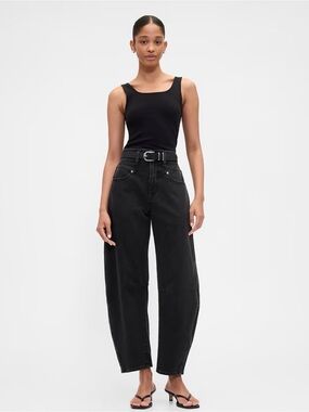 GAP Straight-Leg High-Rise Black Jeans
